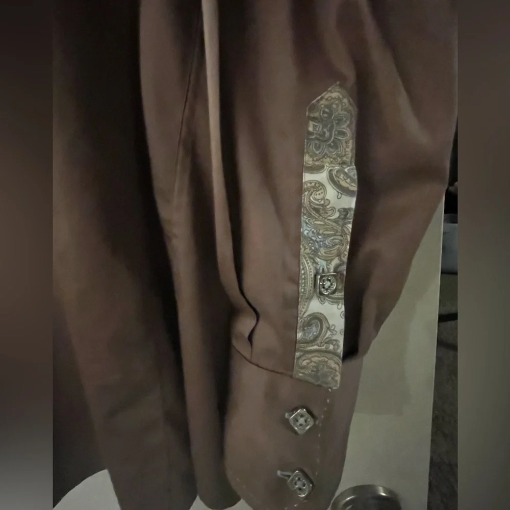 Jared Lang Barcelona 742 Brown Button up, size M - Picture 4 of 12